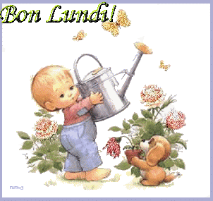 Gif animé Bon lundi enfant